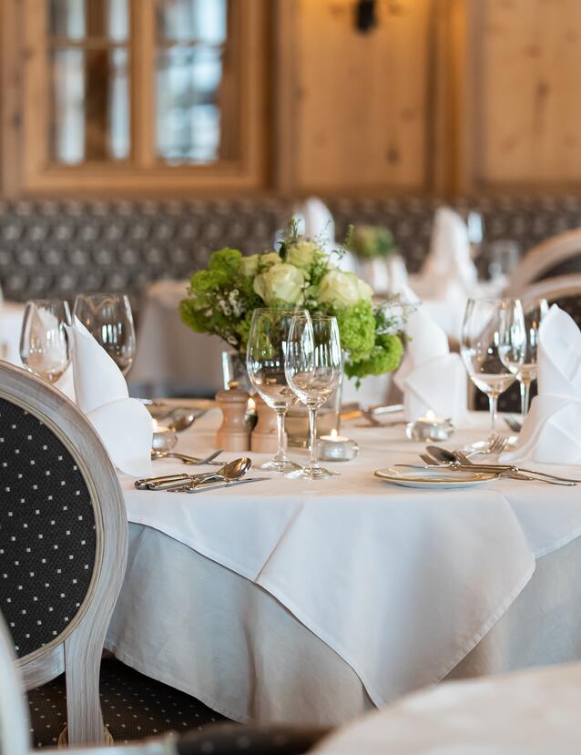 restaurant table in Großarl