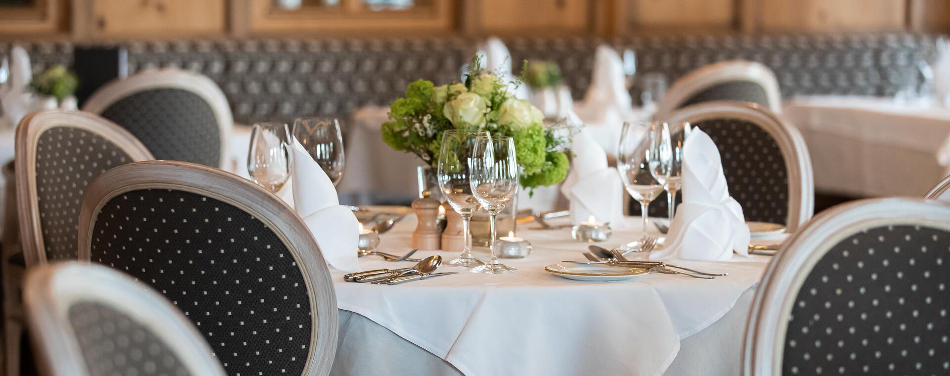 restaurant table in Großarl