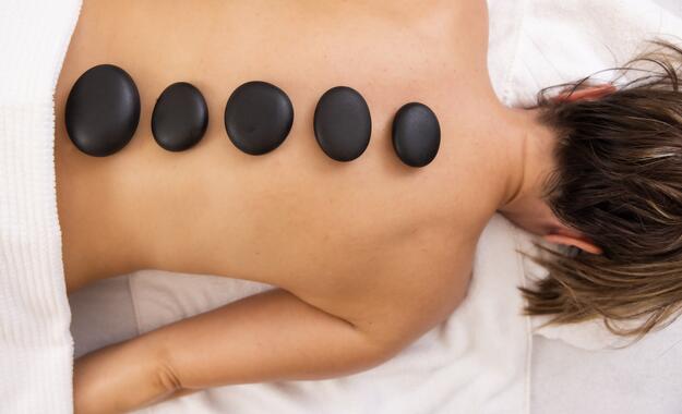 hot stone massage on holiday