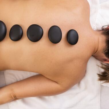 hot stone massage on holiday