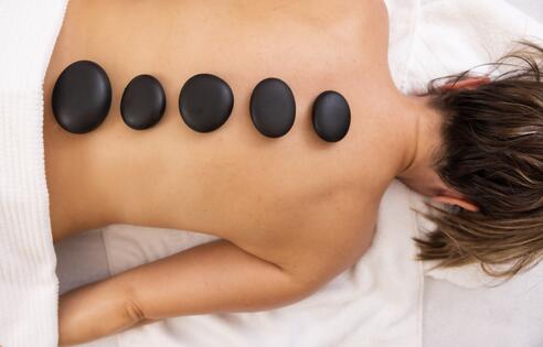 hot stone massage on holiday