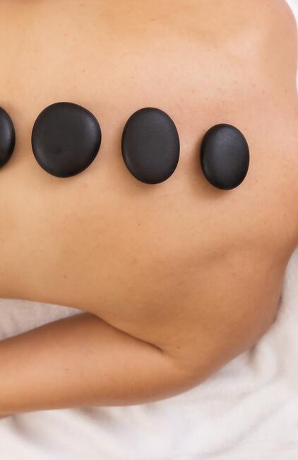 hot stone massage on holiday