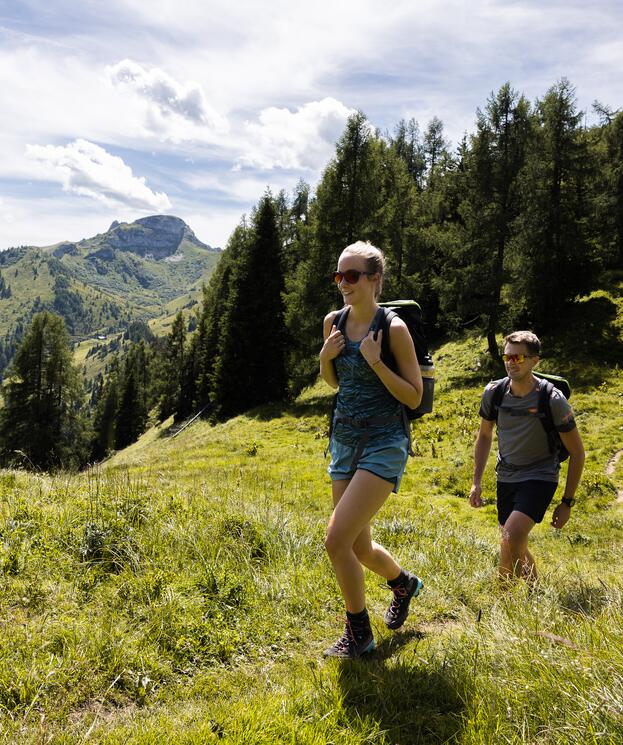 hiking on a summer holiday in Großarl