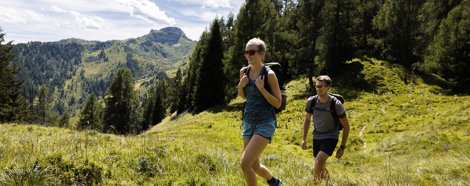 hiking on a summer holiday in Großarl