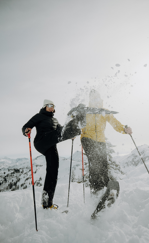 Snowshoeing through the deep snow of Grossarl’s winter landscape