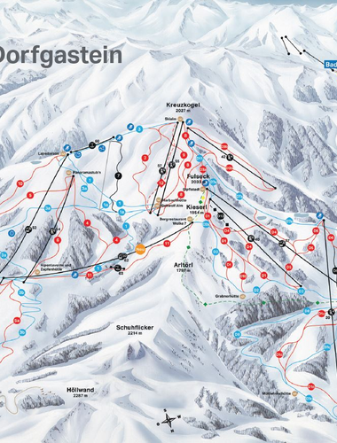 Ski map of the Grossarltal-Dorfgastein ski area | © User01