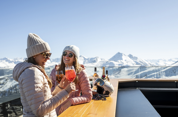 Winter mountain panorama at almost 2,000 metres above Grossarl