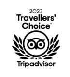 Tripadvisor Travellers' Choice 2023 Logo, das das Boutique Hotel Salzburg für exzellenten Service und hohe Kundenzufriedenheit auszeichnet